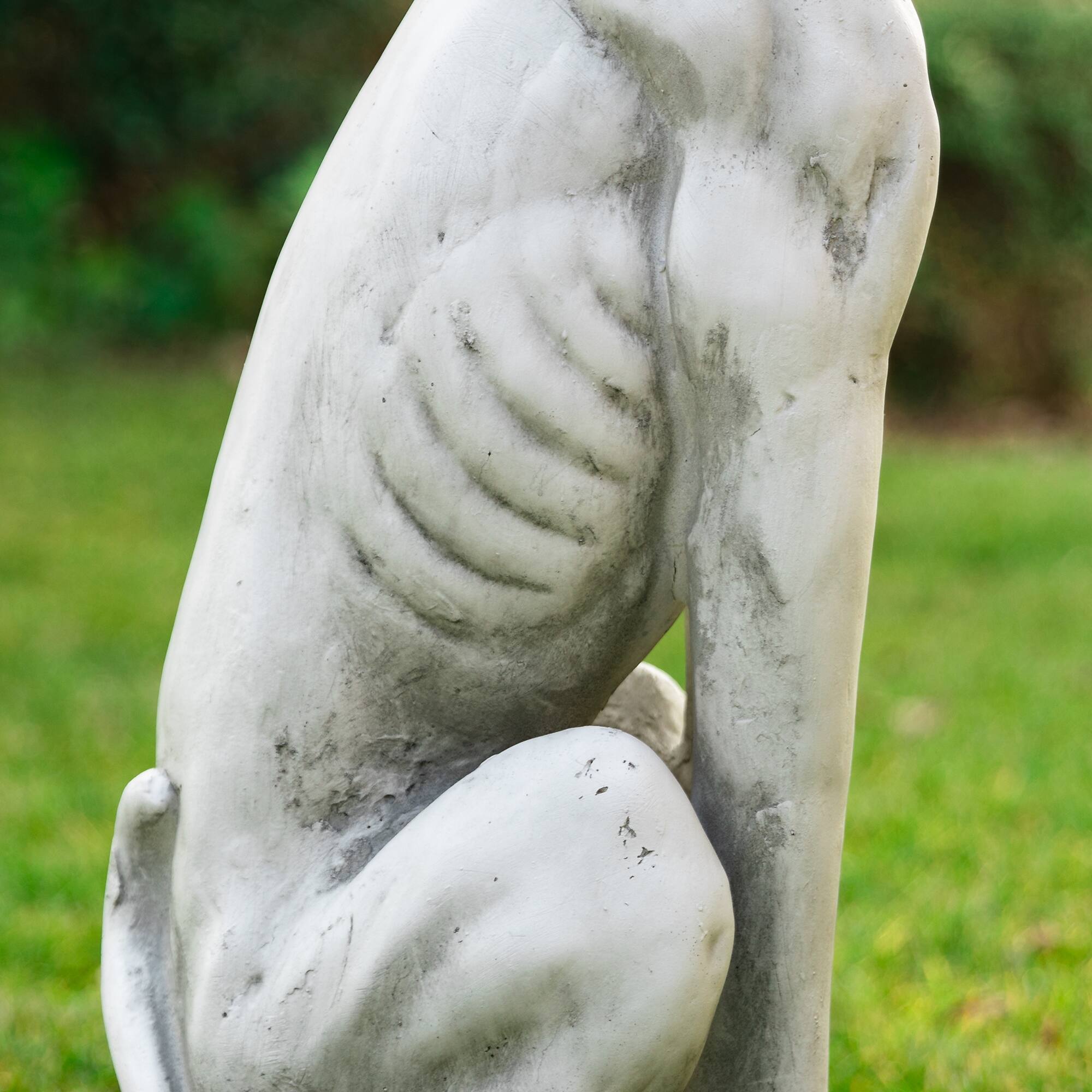 Glitzhome® 32" Sitting Dog Garden Statue